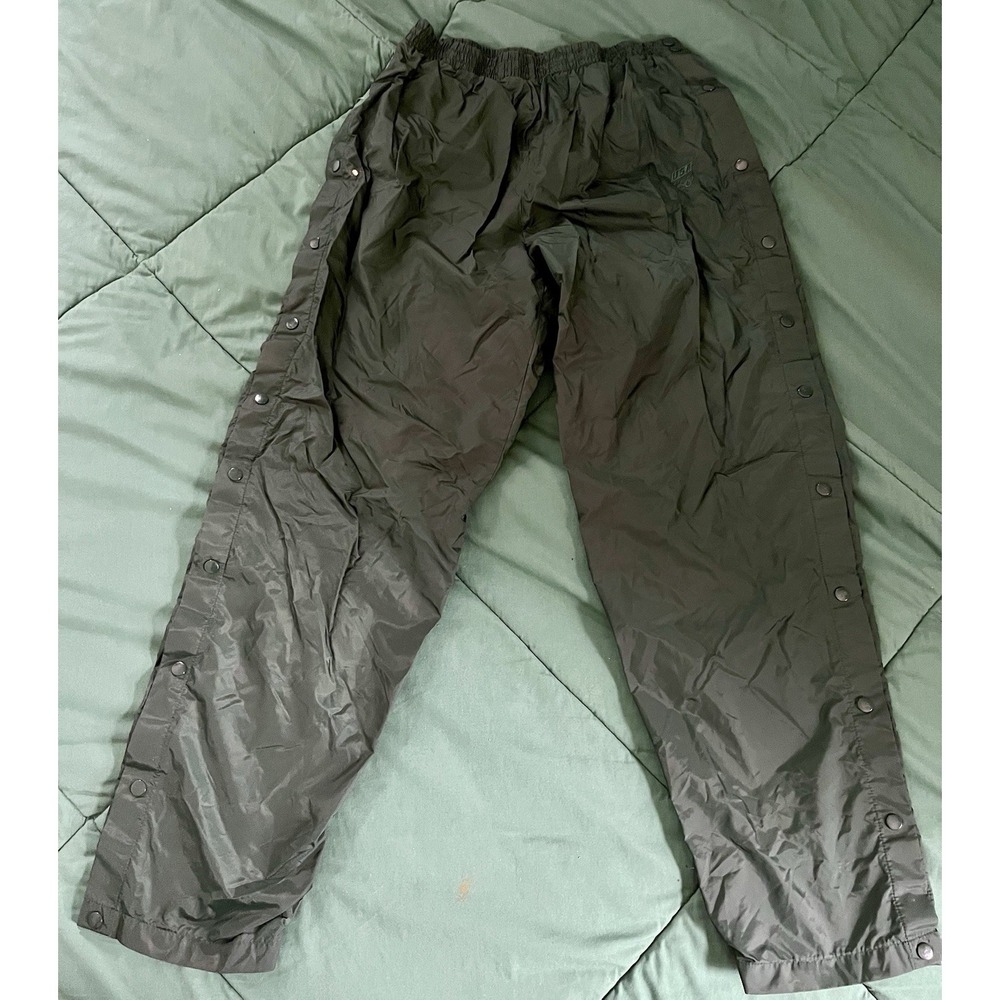 Vtg USA Olympic JCPenney Track Pants Green Breakaway Snap Mens Sz 30